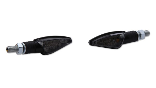 HIGHSIDER Smart Toledo LED Blinker Gehäuse Schwarz / Linse Rauchgrau (Paar), Vorn & Hinten