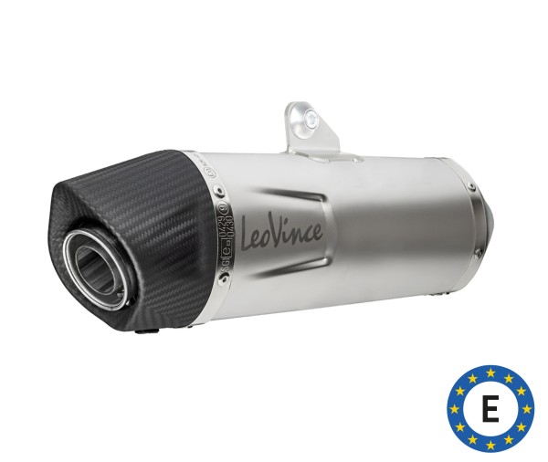 LeoVince Auspuffanlage LV One Evo, Edelstahl, silber, Komplettanlage, für Vespa 300 GTS Euro 5