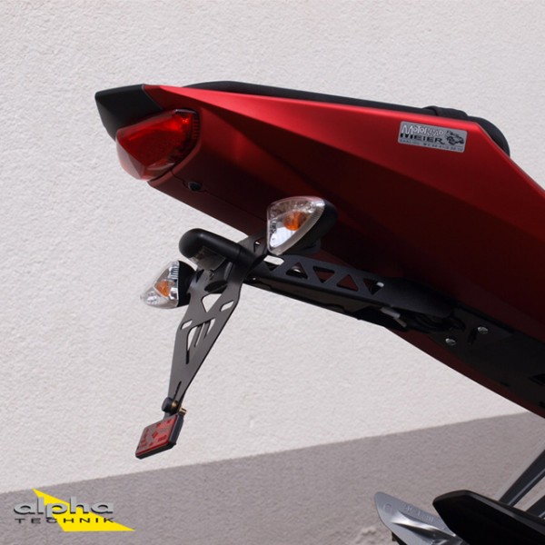 alpha Technik Kennzeichenhalter Yamaha YZF-R125; Typ RE11; Modelljahr 2014-