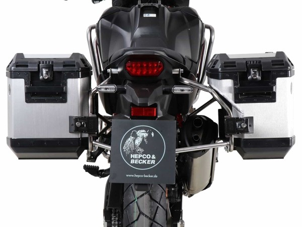 Xplorer Cutout Kofferset silber + Cutout-Träger silber für Honda CRF 1100 Africa Twin (20-21)