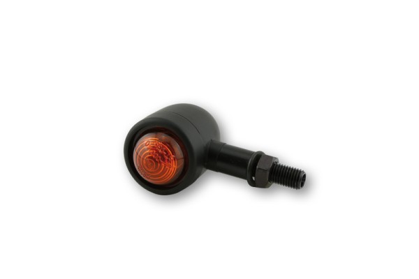 HIGHSIDER Smart Old School Typ 1 Glühlampen Blinker Gehäuse Schwarz / Linse Orange (Paar), Vorn & Hi