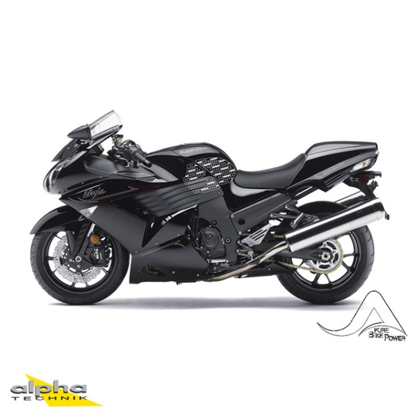 Stompgrip schwarz, Volcano, für Kawasaki ZZR1400, 2006-2011