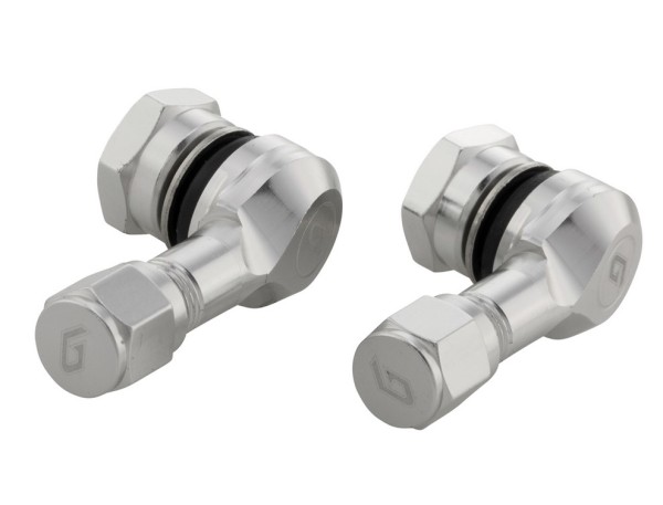 Ventileinsatz für schlauchlos Reifen/Felge 80°, silber eloxiert