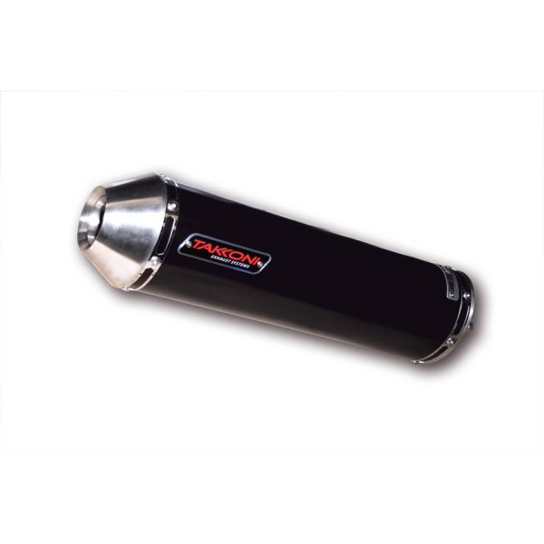 Takkoni Endtopf Kawasaki ER-5 (ER 500 A) Twister, Edelstahl schwarz, E-geprüft