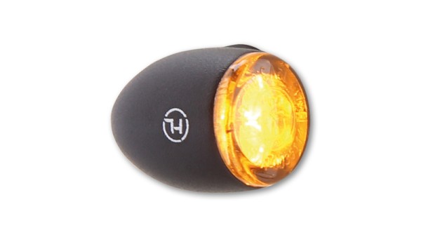 HIGHSIDER Pro Proton Two LED Blinker Gehäuse Schwarz / Linse Rauchgrau (Paar), Vorn & Hinten