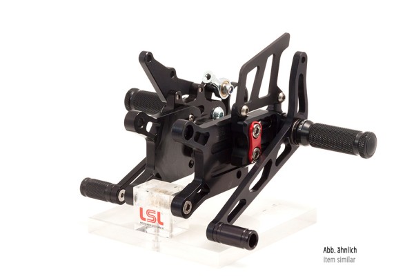 LSL 2Slide Rastenanlage für Kawasaki ZX-10R, 2011- , ohne ABS, schwarz-rot, KA Racing, ohne Straßenz