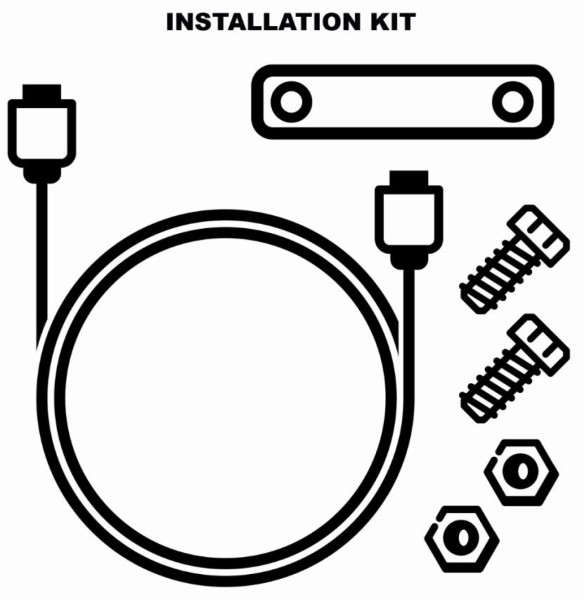 Installationskit LED-Zusatzscheinwerfer für Moto Guzzi V100 Mandello / Stelvio